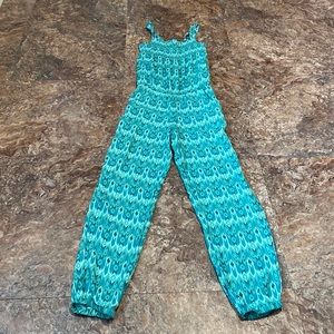 3/$16 H&M Jumpsuit 12-13Y Girls Shirred Top Elastic Waist And On Straps Viscose